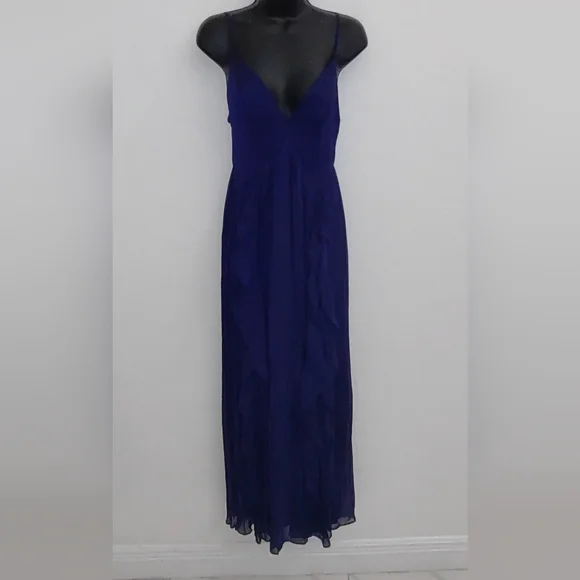 GUESS Women's Morgan Pleated Maxi Dress - Size 38 - Minuit Sur Mars